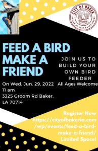 Feed A Bird Make A Friend